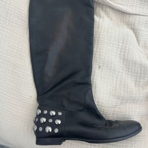 Gucci Studded Knee-High Boots